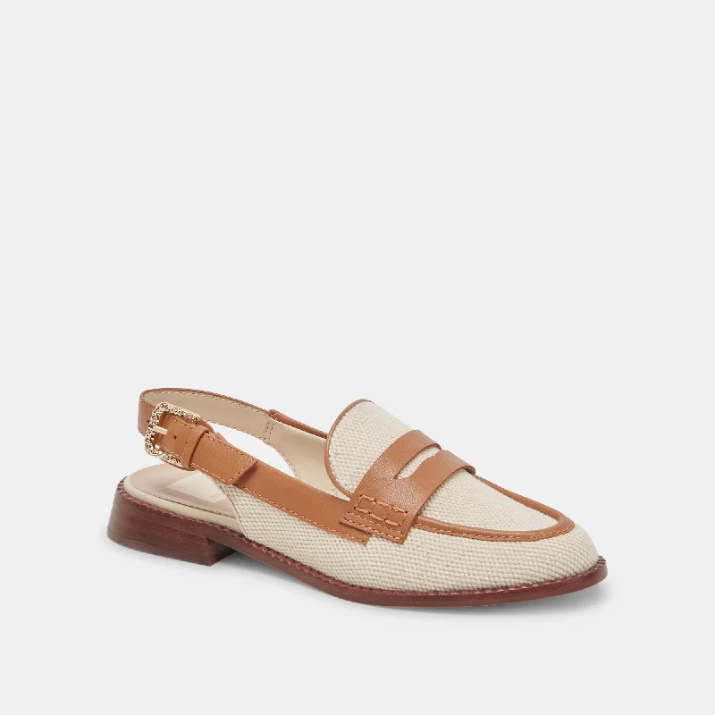 HARDI LOAFERS TAN MULTI CANVAS