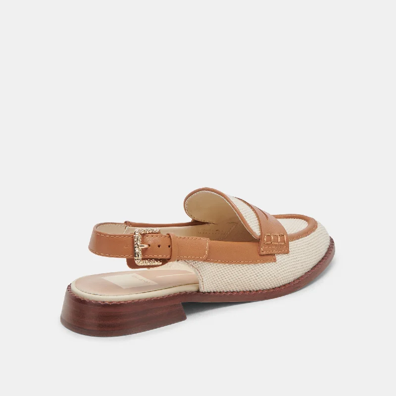 HARDI LOAFERS TAN MULTI CANVAS