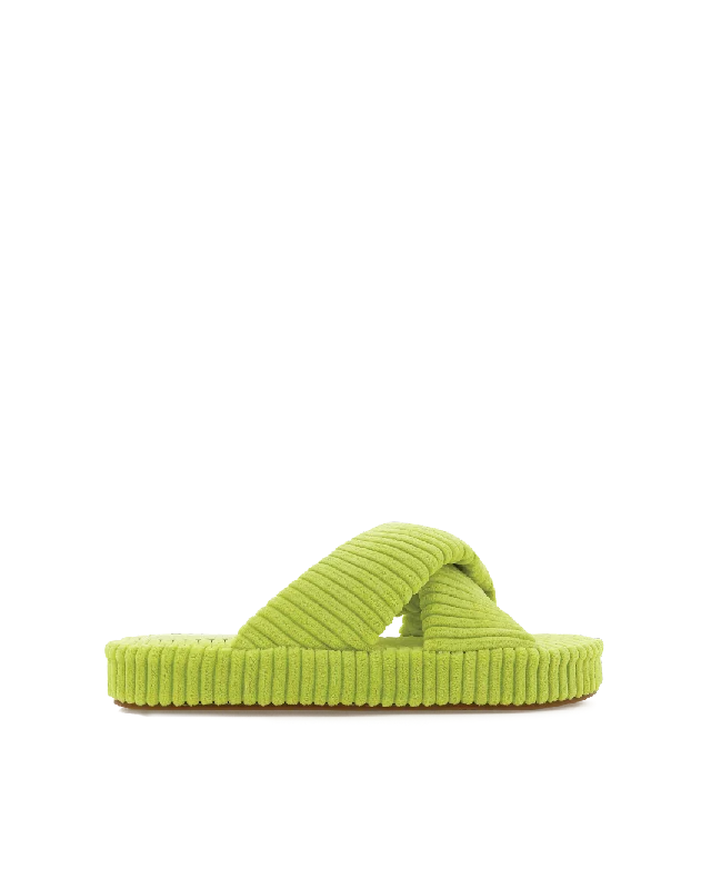 HUXLEY - LIME RIBBED TERRY