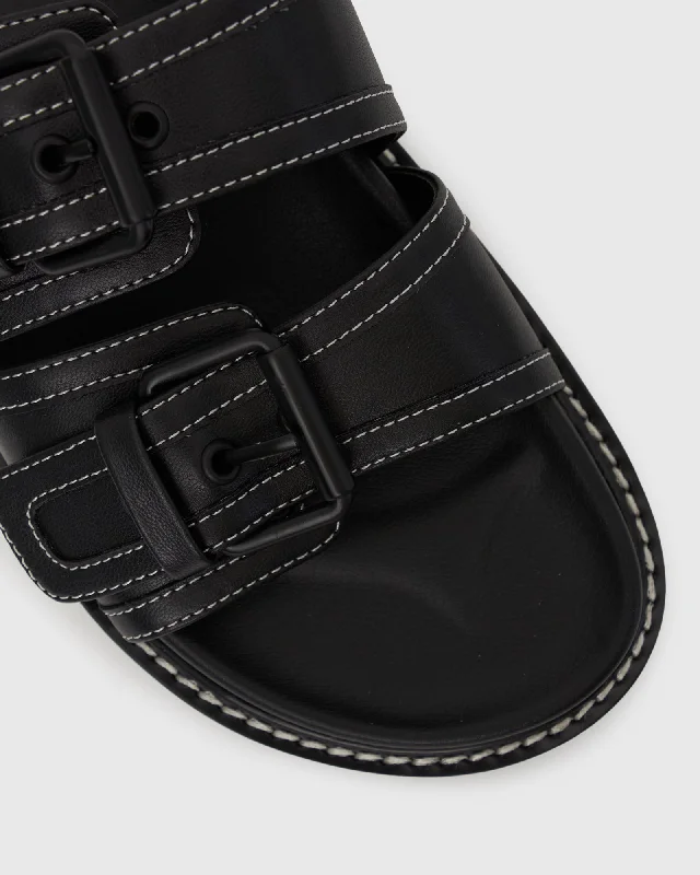 PRE-ORDER LAIKEN Vegan Buckle Footbed Slides