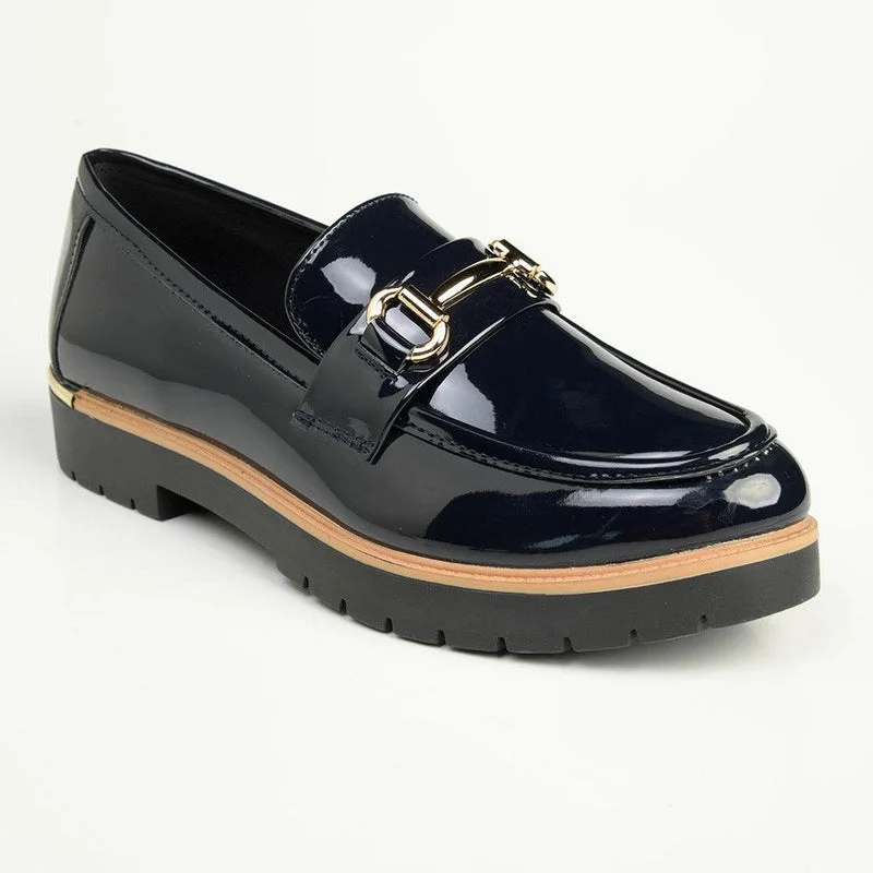 Madison Benji Loafer with Chain Detail - Navy