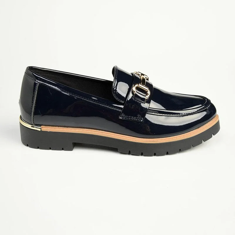 Madison Benji Loafer with Chain Detail - Navy