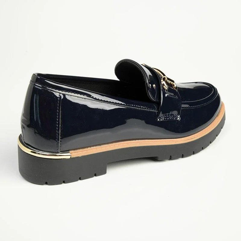 Madison Benji Loafer with Chain Detail - Navy