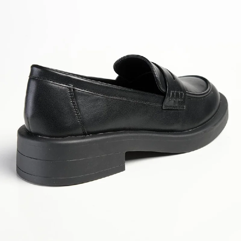 Madison Blessing Ladies Slip On Loafers - Black