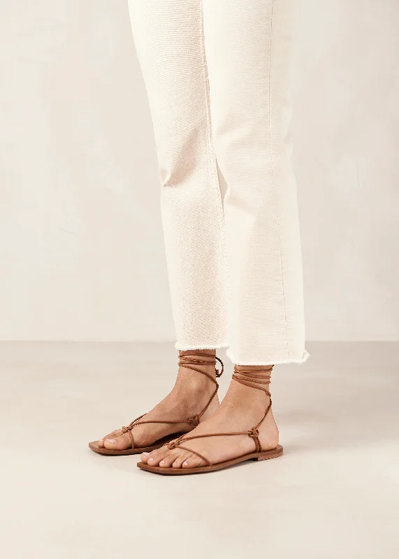 Misty Tan Leather Sandals