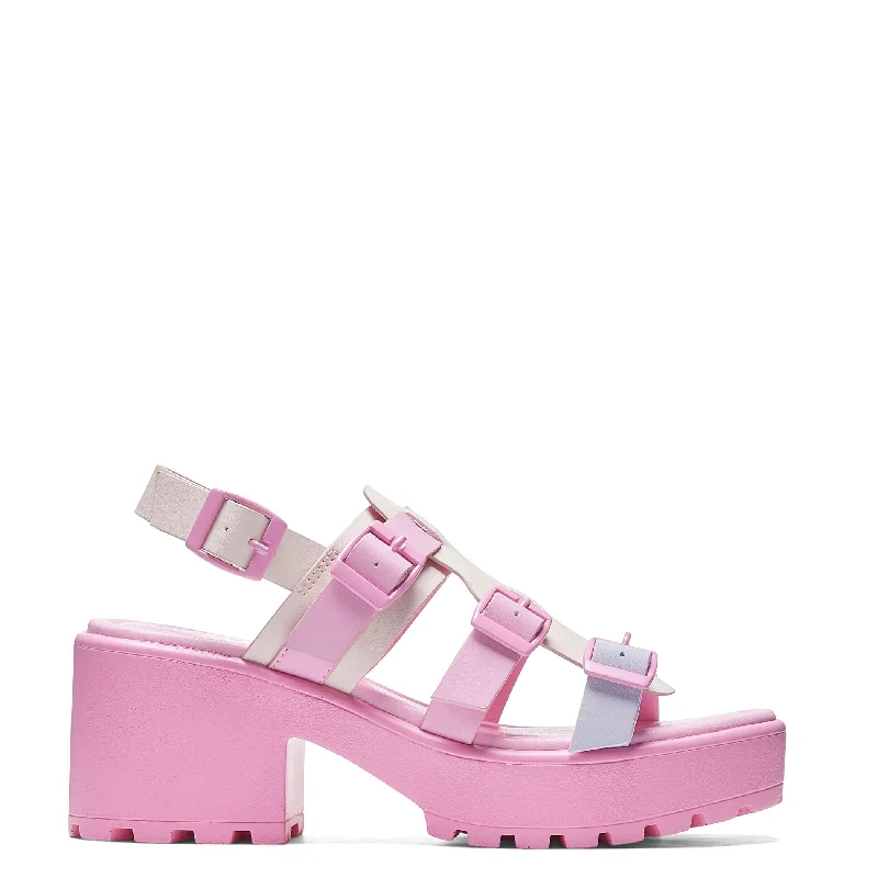 Sugar Season Chunky Buckle Sandals - Pink