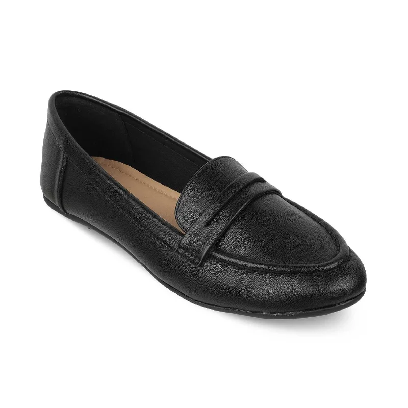 The Snap Black Women's Casual Loafers Tresmode